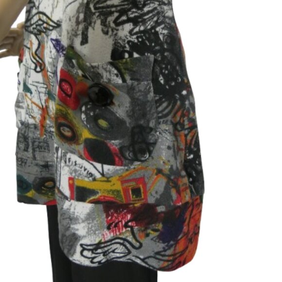 Papillon Modern Graffiti Art Tunic Top - Picture 4 of 7